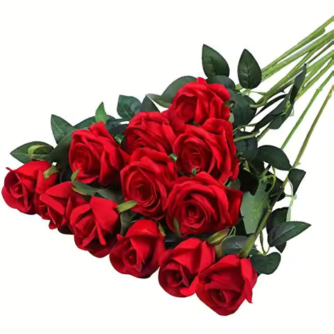 10 Heads Rose Bouquet Artificial Flowers Western Rose