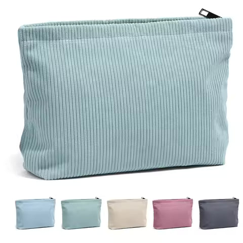 Korean Floral Cosmetic Bag Cotton Fabric Makeup Organizer Bags Women Portable Cosmetic Storage Pouch Zipper Beauty Case Clutches