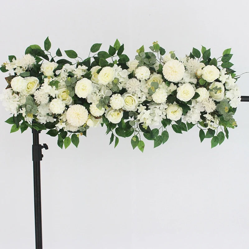 100cm Luxury White Rose Artificial Flower Row