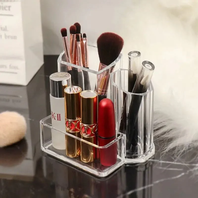 Acrylic Multi-Section Beauty Organizer
