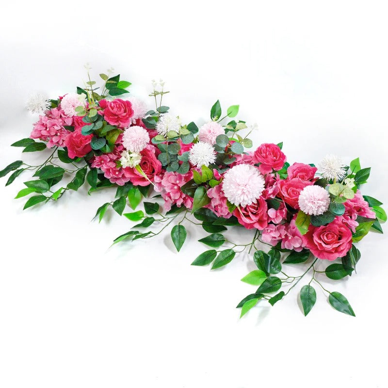 100cm Luxury White Rose Artificial Flower Row