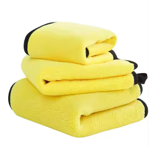 Car Wash Towels Cleaning Cloth Absorbent Dry Cloth General Purpose Microfiber Towel Thickened Yellow