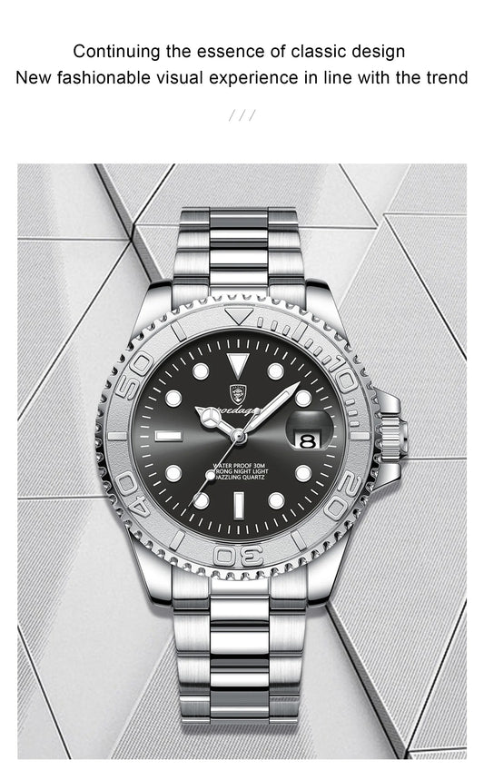 POEDAGAR Luxury Men Watch Business Quartz