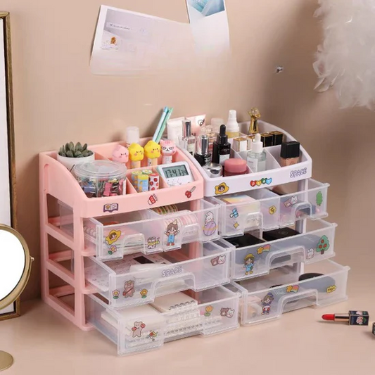 3-Drawer Desktop Cosmetic Storage Box